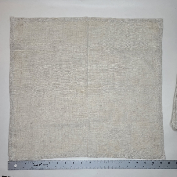 Saro Lifestyle Solid Color Linen Blend Set of 12 Natural, 20" - Picture 6 of 9